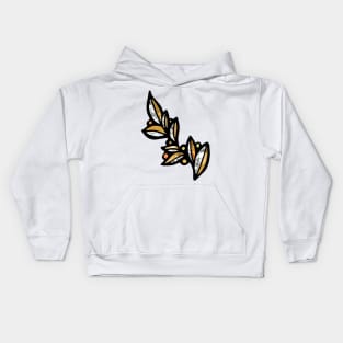 Gold and Silver Leaves Kids Hoodie